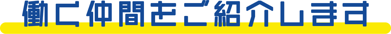 働く仲間をご紹介します